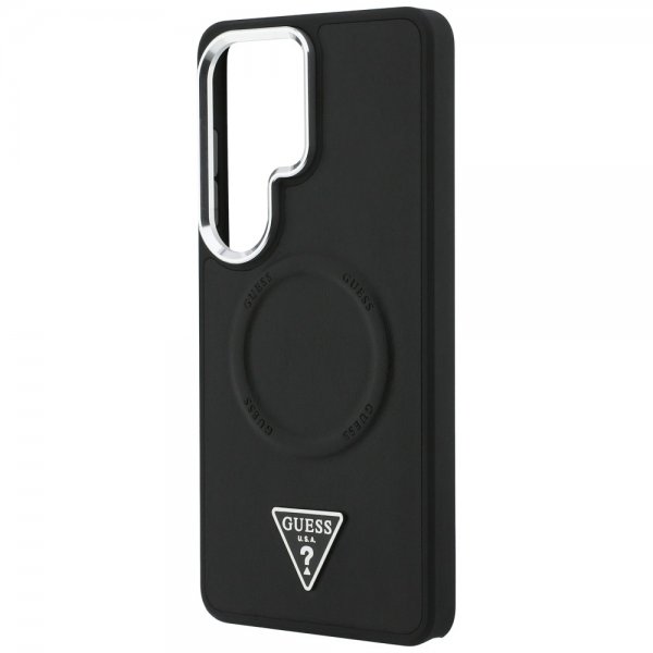Guess Samsung Galaxy S26 Ultra Cover Triangle Logo Embossed MagSafe Sort