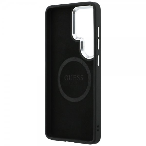 Guess Samsung Galaxy S26 Ultra Cover Triangle Logo Embossed MagSafe Sort