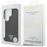 Guess Samsung Galaxy S26 Ultra Cover Triangle Logo Embossed MagSafe Sort