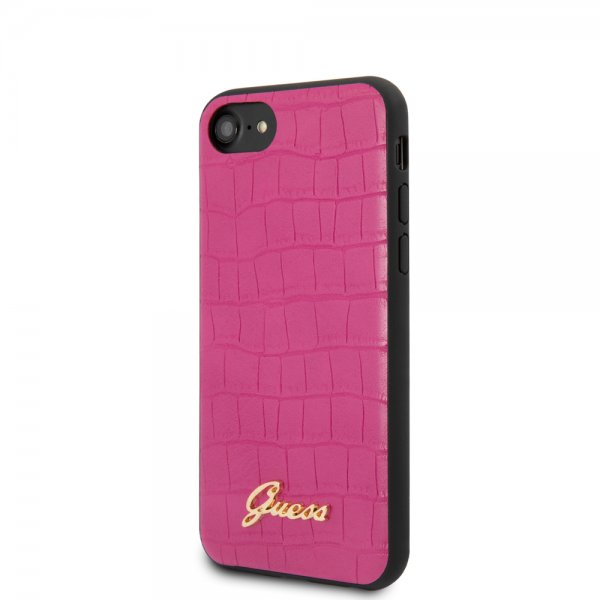 Guess iPhone 7/8/SE Cover Croco Magenta