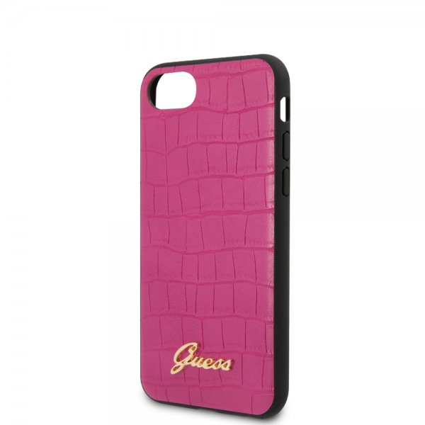 Guess iPhone 7/8/SE Cover Croco Magenta