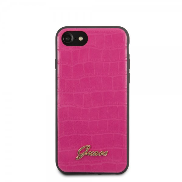 Guess iPhone 7/8/SE Cover Croco Magenta