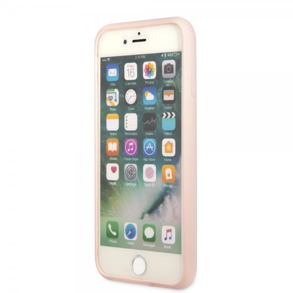 Guess iPhone 7/8/SE Cover Metal Triangle Rosa