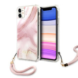 Guess iPhone 11 Cover Marble Rosa