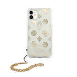 Guess iPhone 11 Cover Chain Peony Guld
