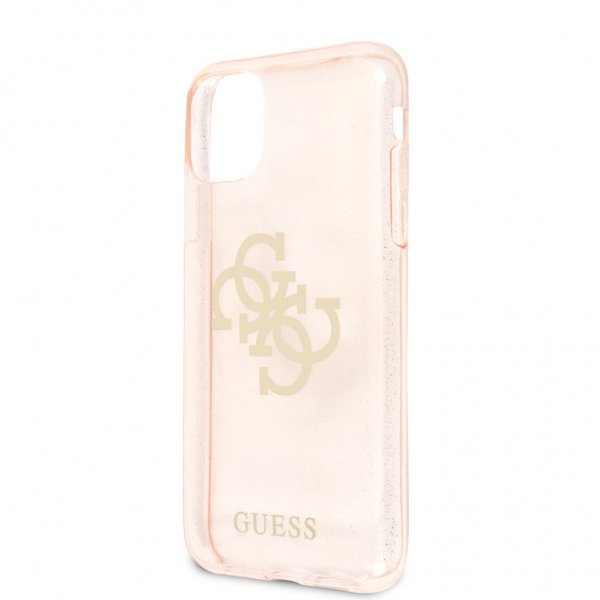 Guess iPhone 11 Cover Fuld Glitter Guld