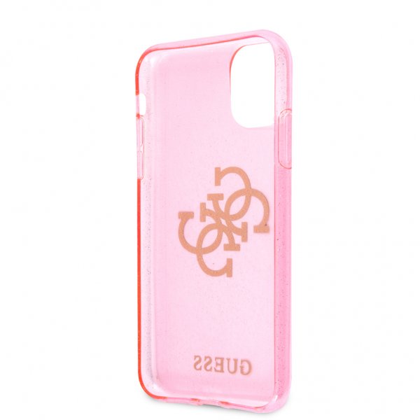 Guess iPhone 11 Cover Full Glitter Rosa