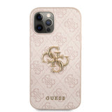 Guess iPhone 12 Pro Max Cover Metal Logo Rose