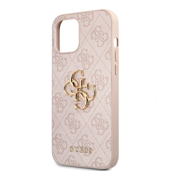 Guess iPhone 12 Pro Max Cover Metal Logo Rose