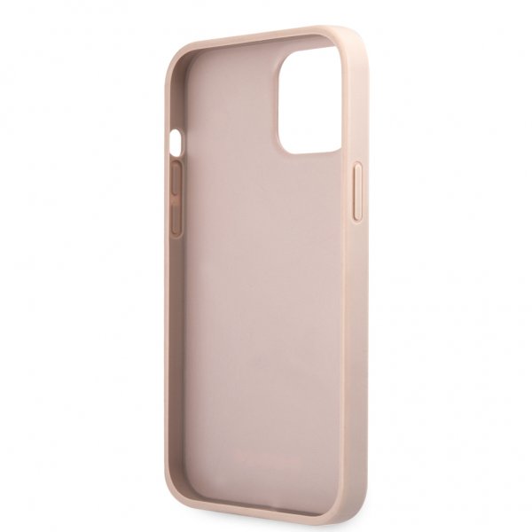 Guess iPhone 12/iPhone 12 Pro Cover Metal Logo Rosa