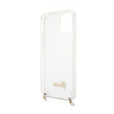 Guess iPhone 12/iPhone 12 Pro Cover Chain & Script Guld Klar