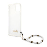 Guess iPhone 12/iPhone 12 Pro Cover Script & Pearls Hvid Klar