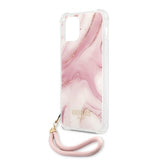 Guess iPhone 12/iPhone 12 Pro Cover Marble Rosa