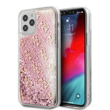 Guess iPhone 12 Pro Max Cover Liquid Glitter Rosa