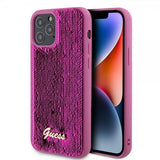 Guess iPhone 12/iPhone 12 Pro Cover Sequin Fuschia