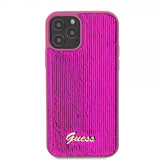 Guess iPhone 12/iPhone 12 Pro Cover Sequin Fuschia