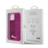 Guess iPhone 12/iPhone 12 Pro Cover Sequin Fuschia