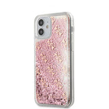 Guess iPhone 12 Mini Cover Liquid Glitter Rosa