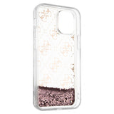 Guess iPhone 12 Mini Cover Liquid Glitter Rosa
