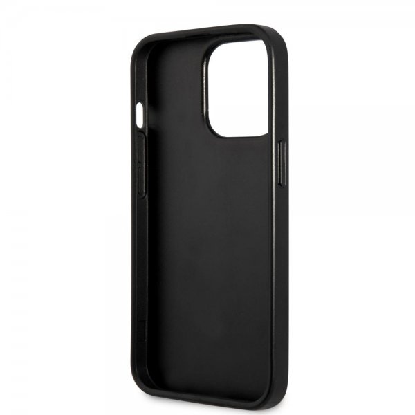 Guess iPhone 13 Pro Cover Printed Stripe Bottom Grå