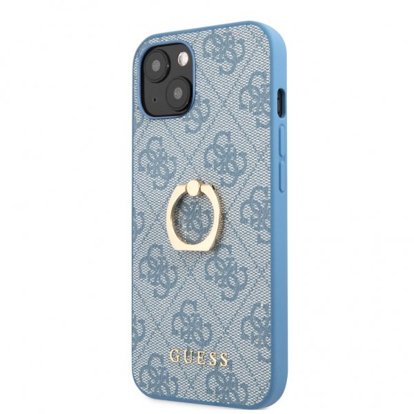 Guess iPhone 13 Cover Ring Stand Blå