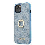 Guess iPhone 13 Cover Ring Stand Blå