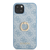 Guess iPhone 13 Cover Ring Stand Blå