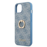 Guess iPhone 13 Cover Ring Stand Blå