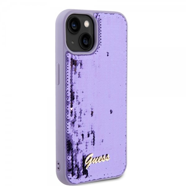 Guess iPhone 13 Cover Sequin Lilla