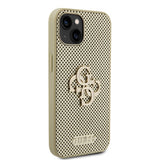 Guess iPhone 13 Cover Perforated Glitter Guld