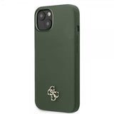 Guess iPhone 13 Skal Silicone Metal Logo 4G Grøn