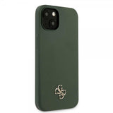 Guess iPhone 13 Skal Silicone Metal Logo 4G Grøn