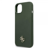 Guess iPhone 13 Skal Silicone Metal Logo 4G Grøn