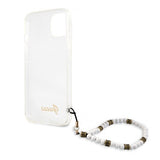 Guess iPhone 13 Mini Cover Pearl Handle Script Logo White