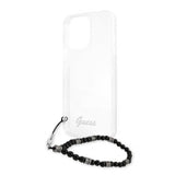 Guess iPhone 13 Pro Max Cover Pearl Handle Script Logo Sort