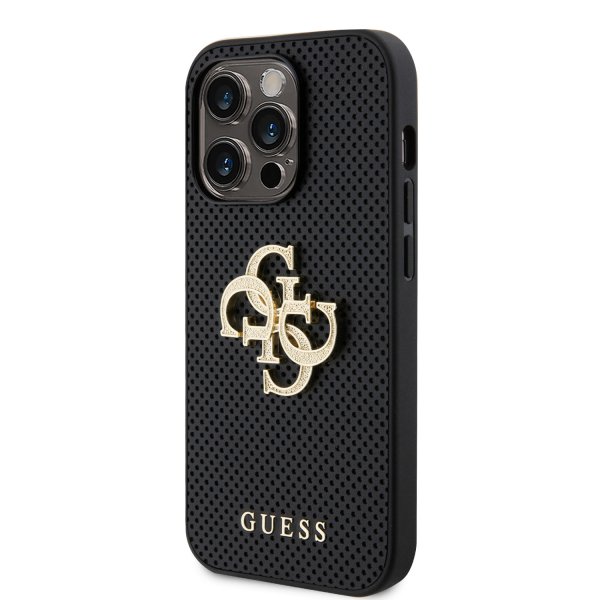 Guess iPhone 15 Pro Cover Perforated Glitter Sort