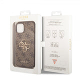Guess iPhone 15 Plus Cover 4G Logo Brun
