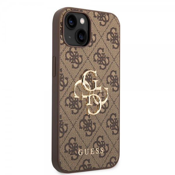 Guess iPhone 15 Plus Cover 4G Logo Brun