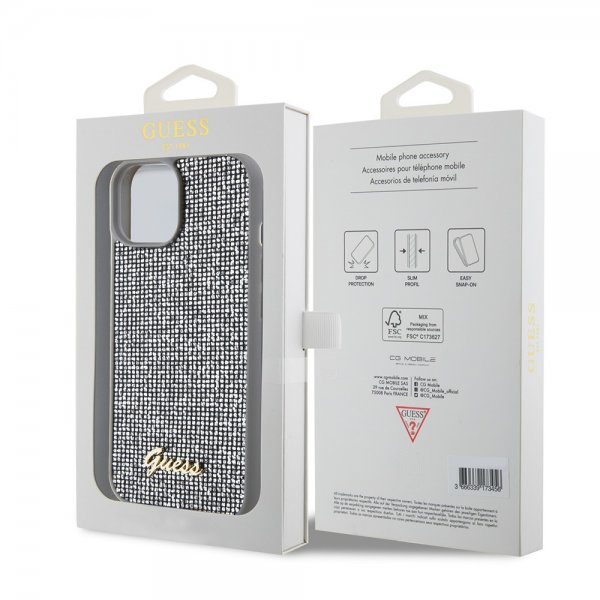 Guess iPhone 15 Cover Square Mirror Sølv