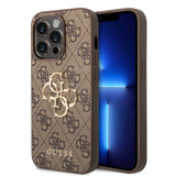 Guess iPhone 15 Pro Max Cover 4G Logo Brun