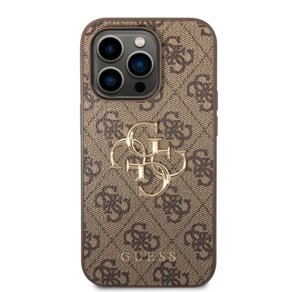 Guess iPhone 15 Pro Max Cover 4G Logo Brun