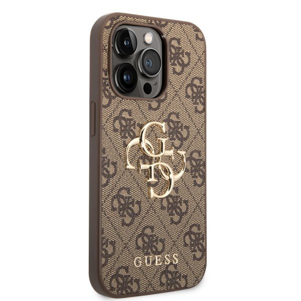 Guess iPhone 15 Pro Max Cover 4G Logo Brun