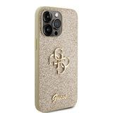 Guess iPhone 15 Pro Max Cover Fixed Glitter Guld