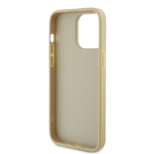 Guess iPhone 15 Pro Max Cover Fixed Glitter Guld