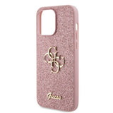 Guess iPhone 15 Pro Max Cover Fixed Glitter Rosa