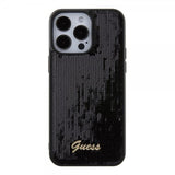 Guess iPhone 15 Pro Max Cover Paillet Sort