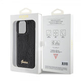 Guess iPhone 15 Pro Max Cover Paillet Sort
