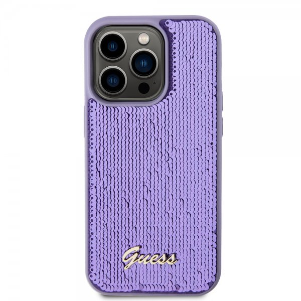 Guess iPhone 15 Pro Max Cover Sequin Lilla