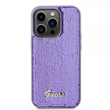 Guess iPhone 15 Pro Max Cover Sequin Lilla
