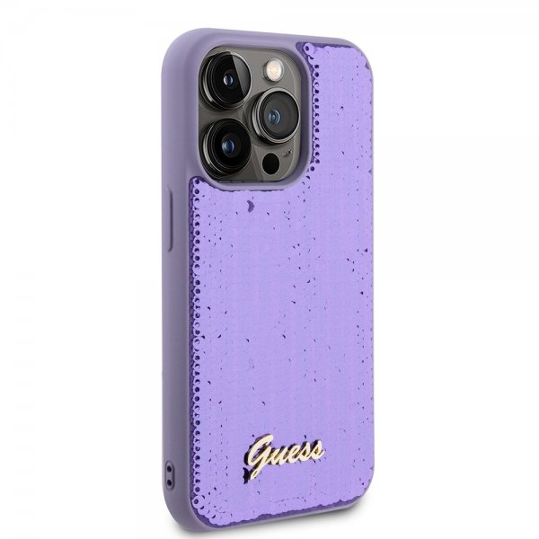 Guess iPhone 15 Pro Max Cover Sequin Lilla
